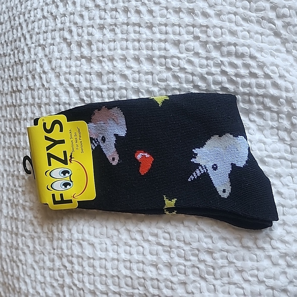 3/$20 Foozy Funny Unicorn Socks!
